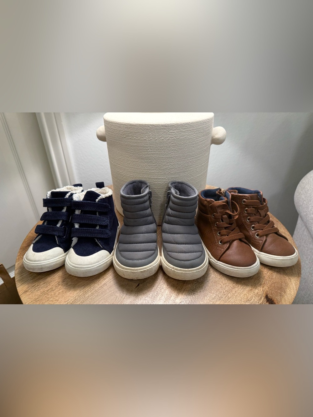 Lot/Bundle of 3 Cat & Jack Boys’ Winter Boots and Shoes, Size 6